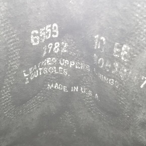 Abilene Top Grain Mens Black Leather Cowboy Western Boots 10 EE 6559 USA - Picture 8 of 13